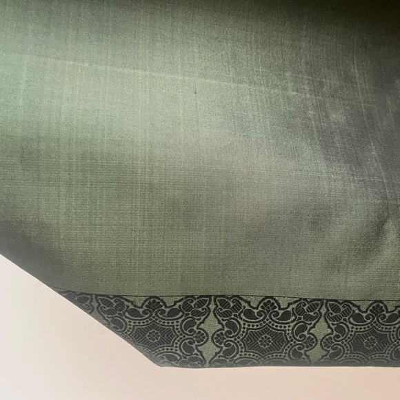 Sophisticated FabIndia style Sari 100% Silk Saree Forest 🌳 green black thread wk - Picture 2 of 14